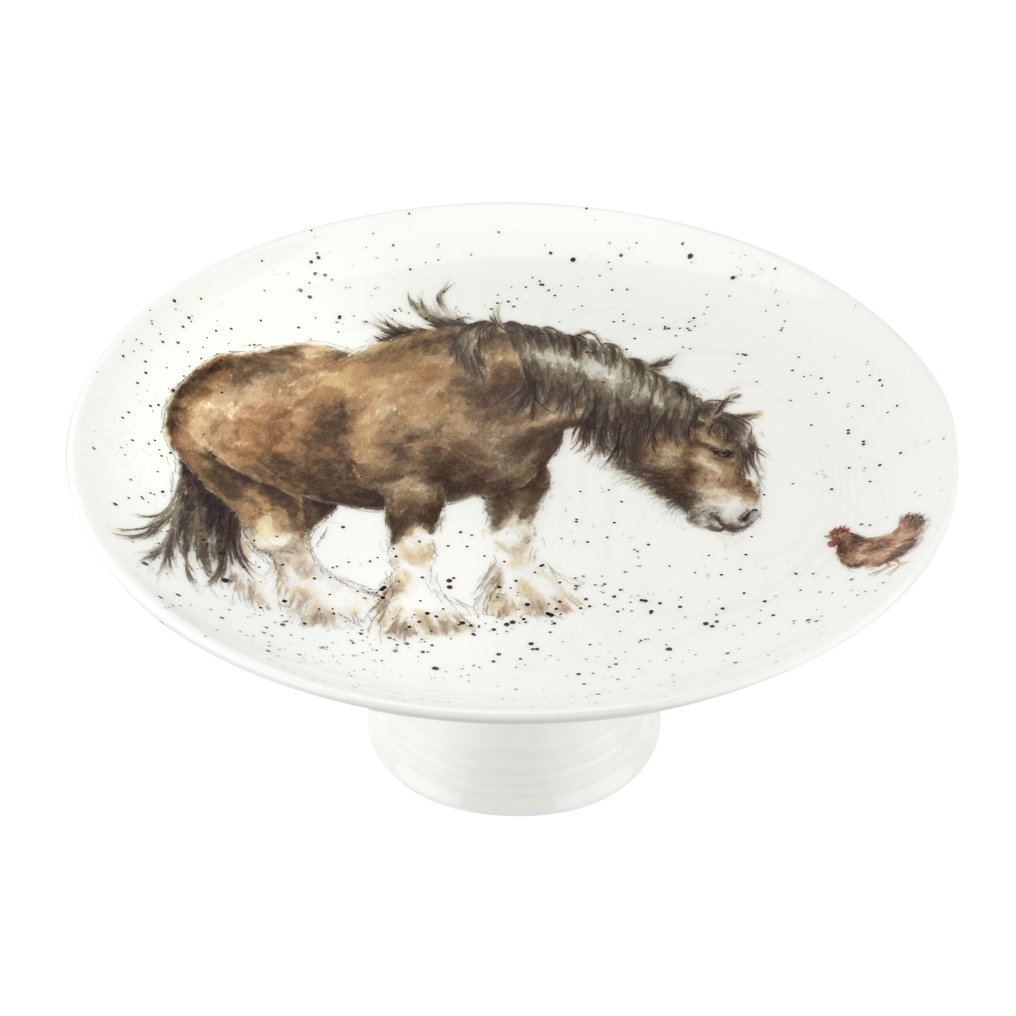 Footed Cake Plate 9.75 Inch (Farmyard Friends) image number null